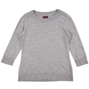 Tesori Sweater Womens Medium Beige 100% Cashmere Neutral Business 3/4 Sleeve Top